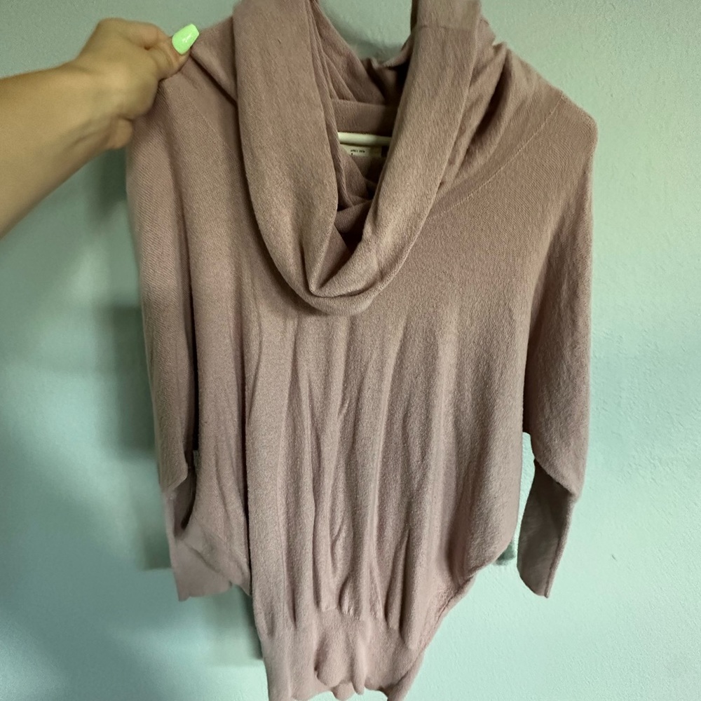 Cowl Neck Sweater (Mauve Pink)